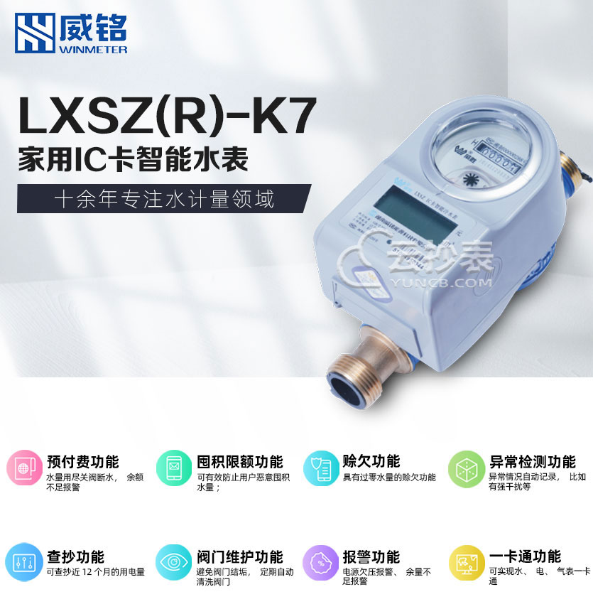 長沙威銘LXSZ(R)-K7 IC卡預付費水表